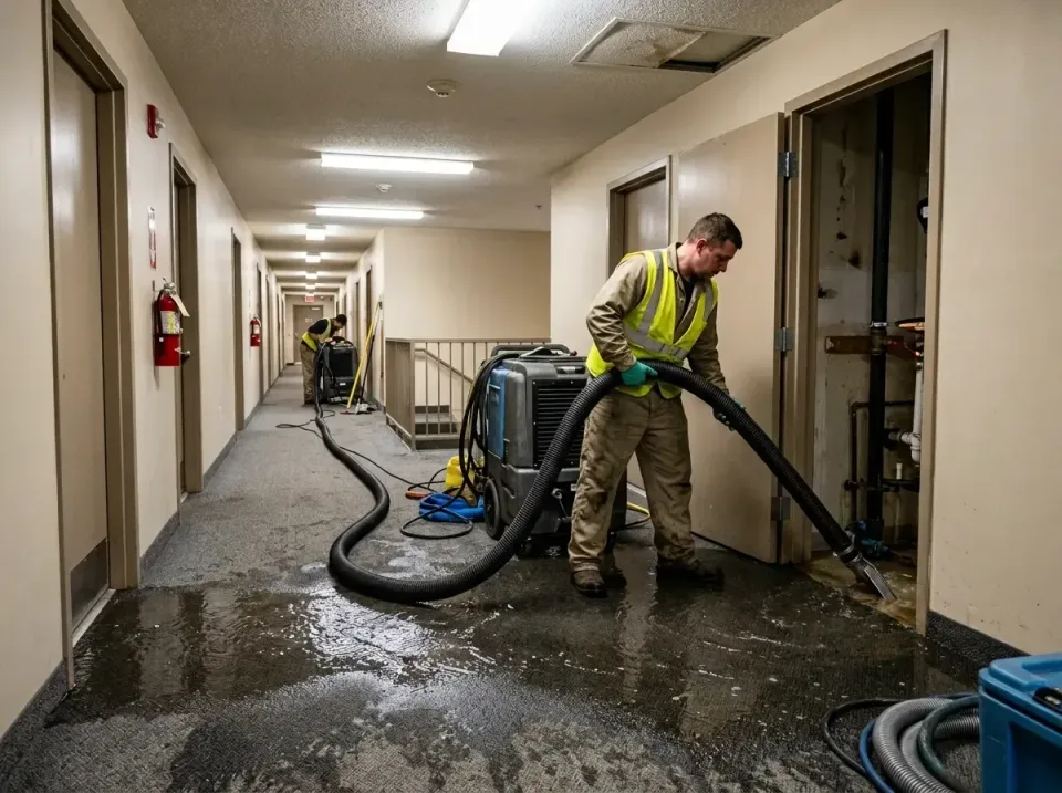 multi-unit-apartment-hallway-f-005 — frequently asked questions, Emergency Burst Pipe Water Extraction & Removal in Winter B…
